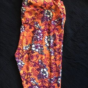 New Lularoe Pretty Fall Floral Vine Leggings TC
